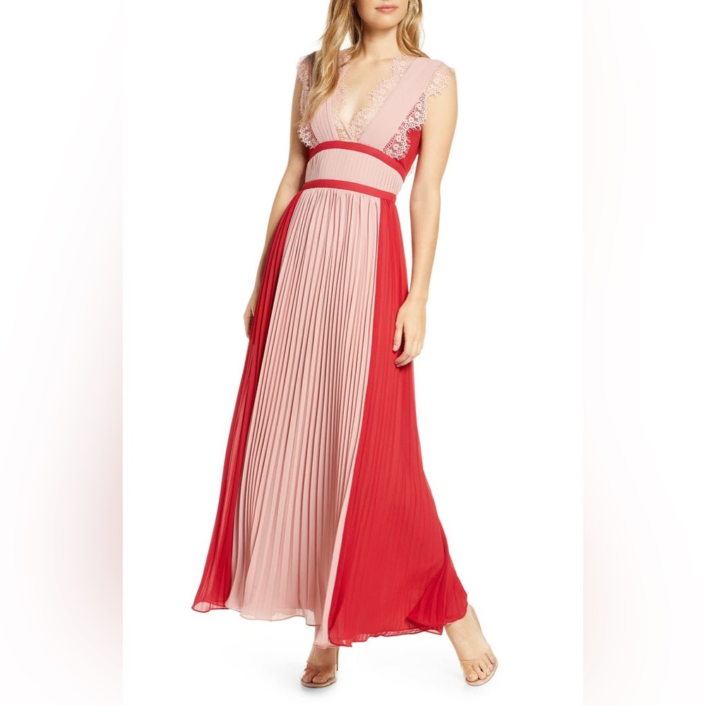 Adelyn Rae Pleated Maxi Dress - Picture 1 of 9